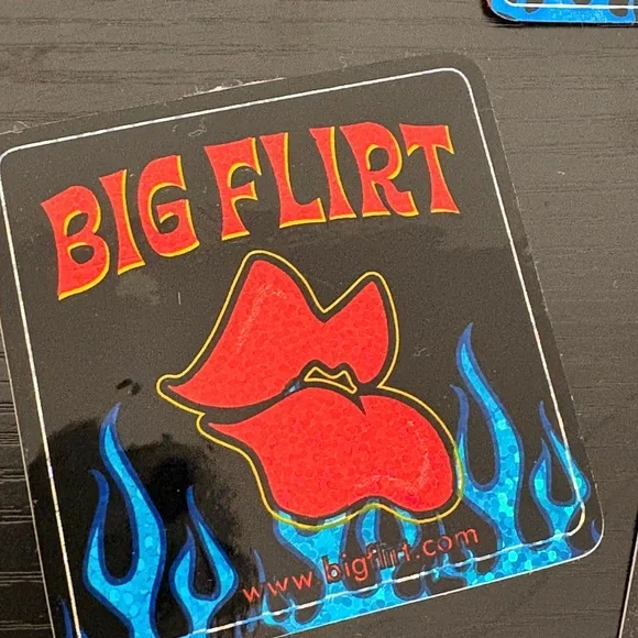 Vintage Y2K Big Flirt Red and Blue Stickers - Picture 7 of 13